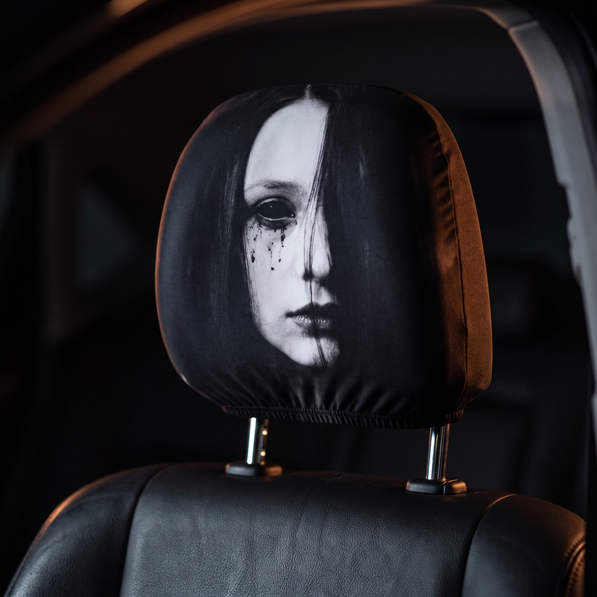 Straszne pokrowce na zagłówki samochodowe – Halloween